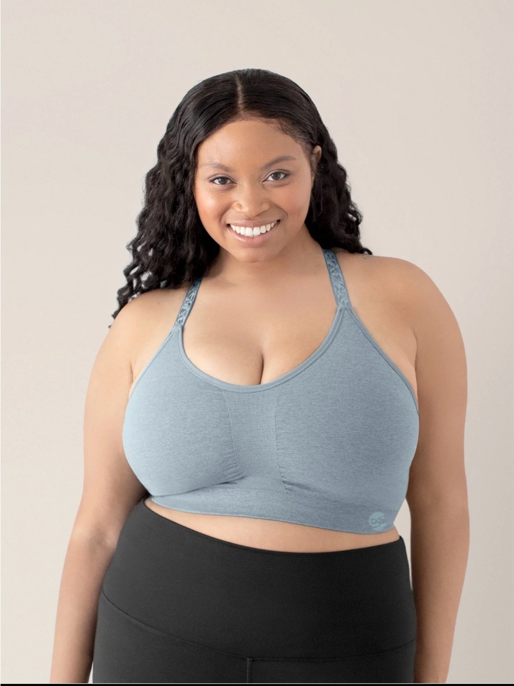 Diana Sublime® Nursing Supportive Sports Bra Heathered Seaglass - Large Busty